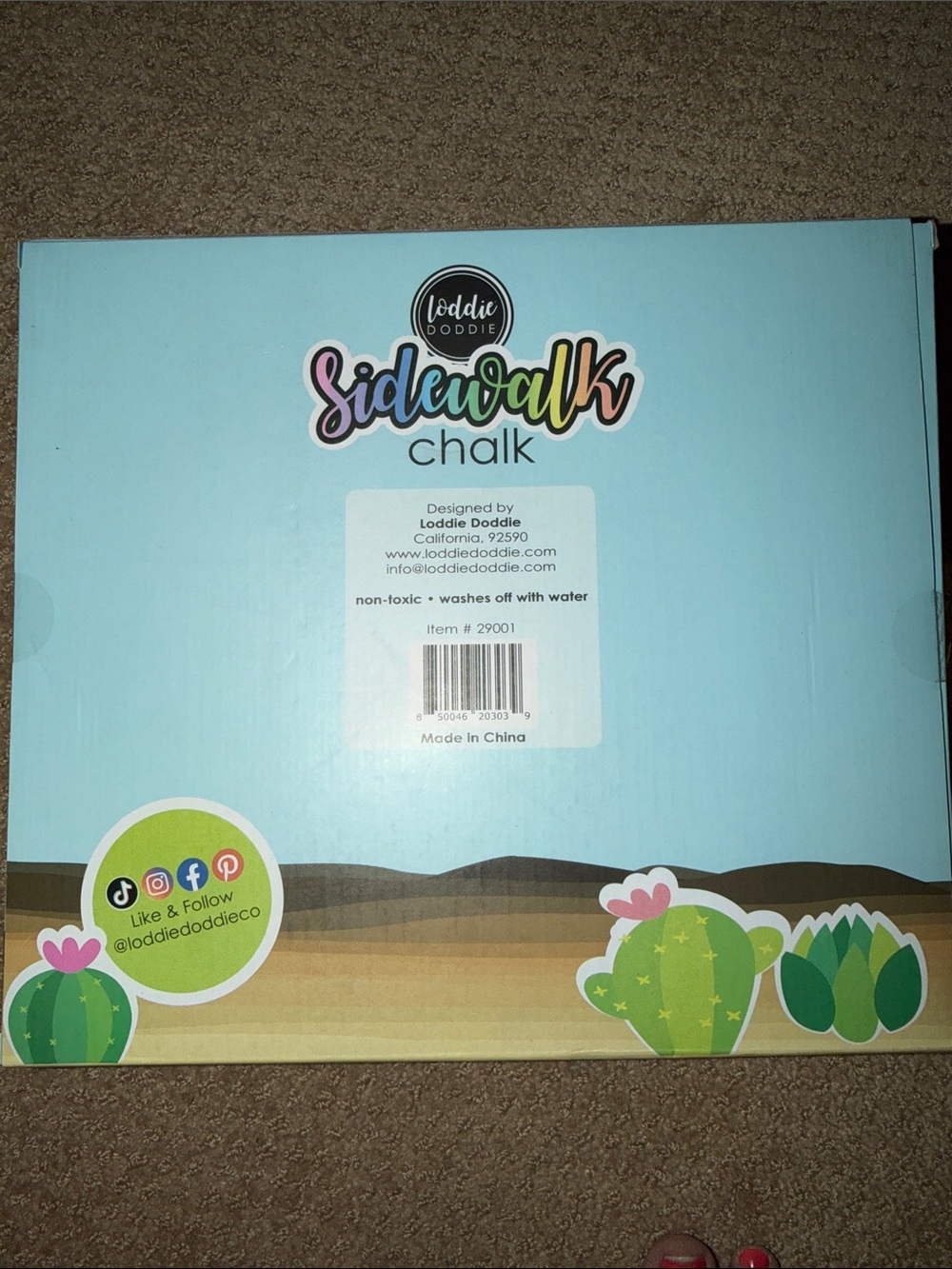 NEW Loddie Doddie 30 Piece Succulents and Pots Sidewalk Chalk Set - Picture 2 of 3